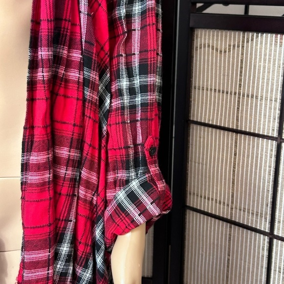 𝅺KRACY Kat Plaid/Fringe Open Cardigan. NWT Size Small. - Picture 8 of 13